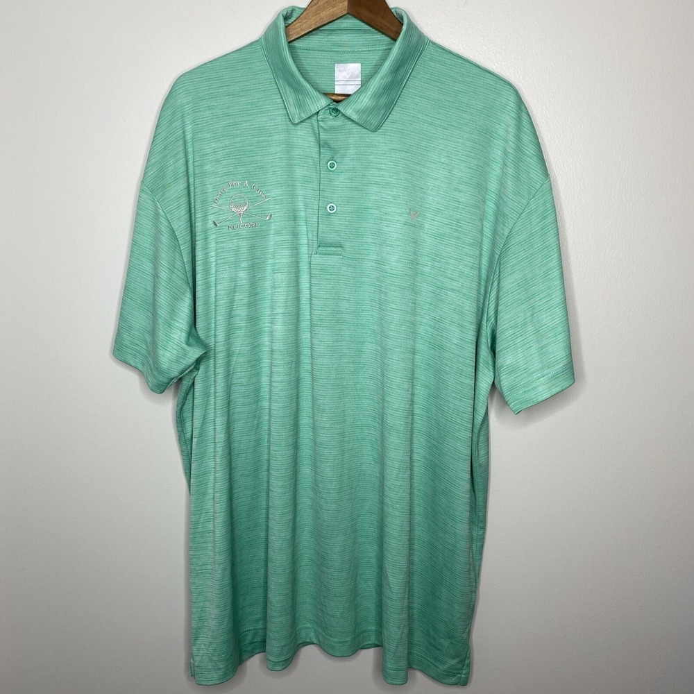 Callaway Opti-Dri Men's Golf Polo Shirt Nucor Green Size 2X "Drive For A Cure"